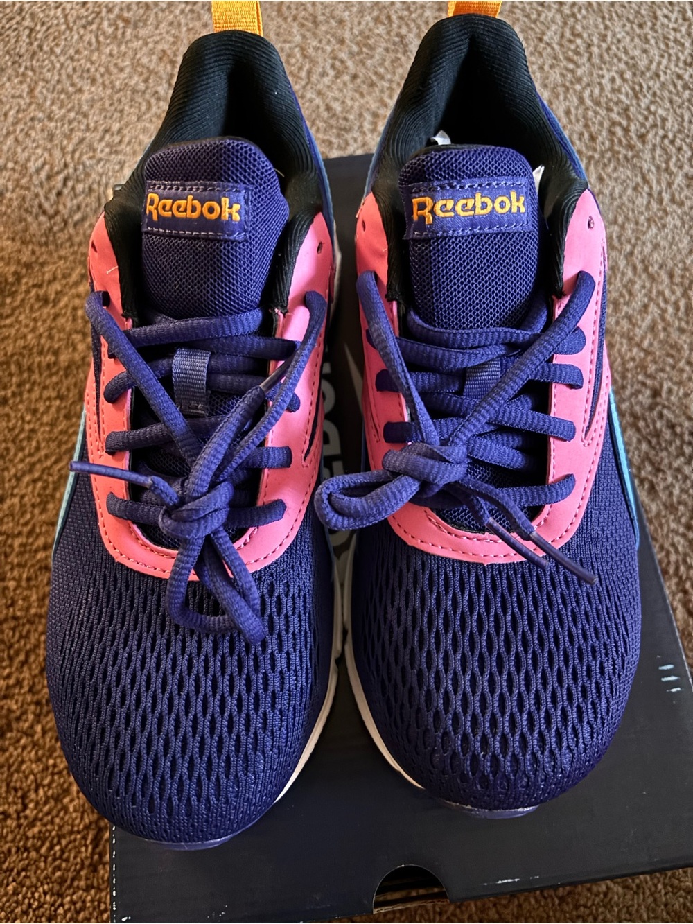 Reebok Adult Work Shoe With Safety Toe Purple & Pink Lace-Up Sneakers